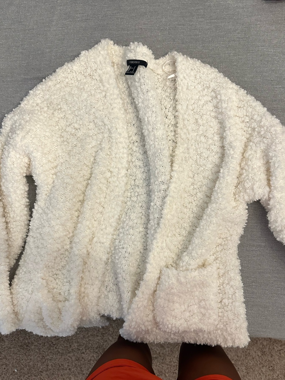 Forever 21 Plush Ivory Sherpa Jacket